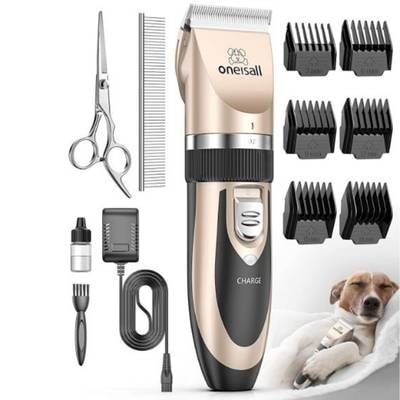 Oneisall Low Noise Rechargeable Cordless Electric Dog Shaver Set