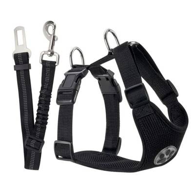Slow Ton Dog Car Harness Plus Connector Strap